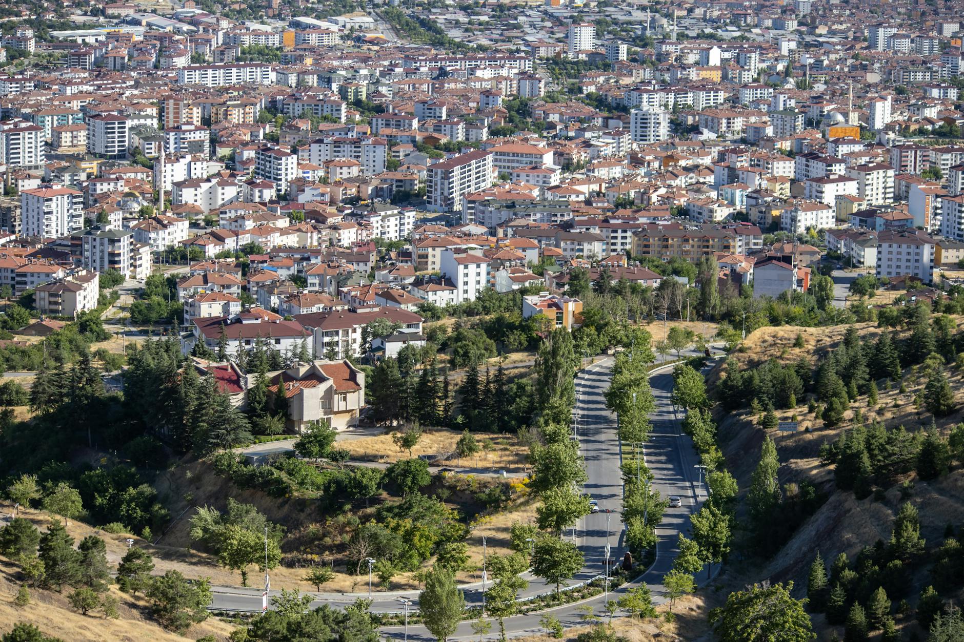 Bolu şehir ışıkları gece